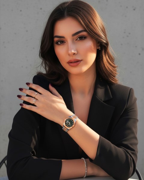 ÇELİK - PEMBE METAL BAND KADIN KOL SAATİ