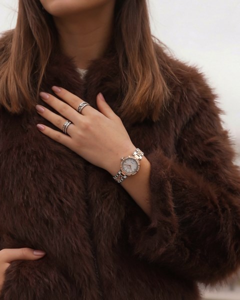 ÇELİK - PEMBE METAL BAND KADIN KOL SAATİ