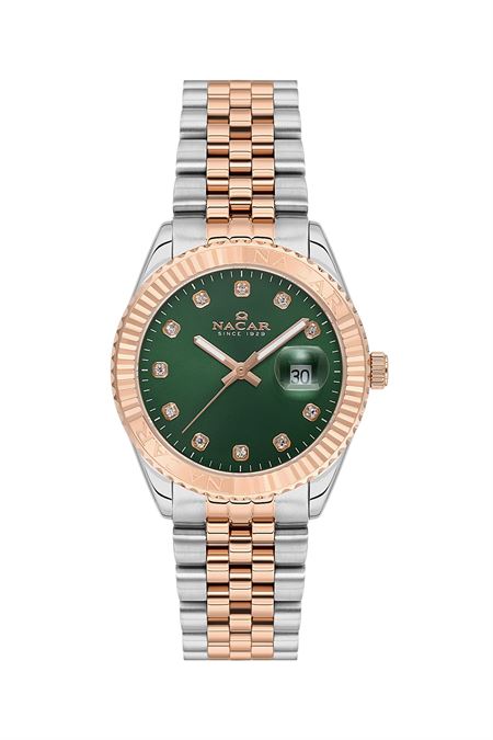 ÇELİK - PEMBE METAL BAND KADIN KOL SAATİ