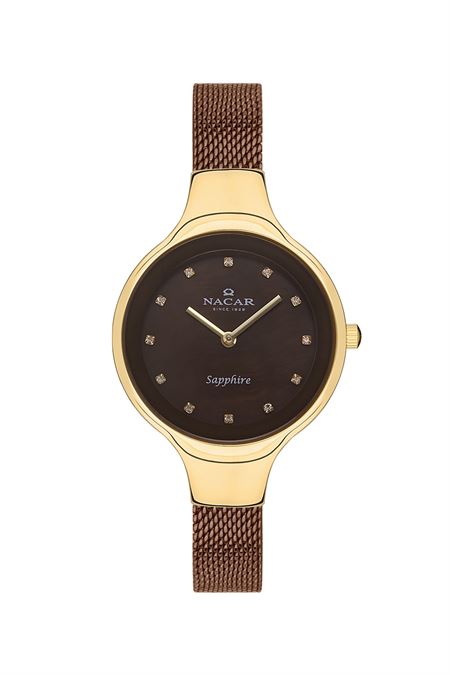 KAHVERENGİ HASIR BAND KADIN KOL SAATİ