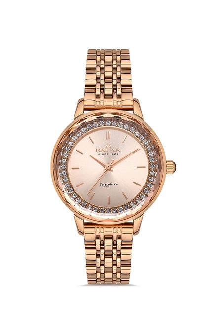 PEMBE METAL BAND KADIN KOL SAATİ