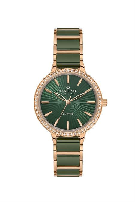 YEŞİL SERAMİK KADIN KOL SAATİ