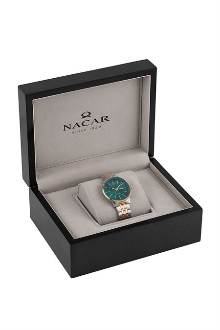 ÇELİK - PEMBE METAL BAND ERKEK KOL SAATİ