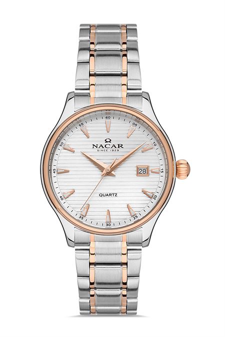 ÇELİK - PEMBE METAL BAND KADIN KOL SAATİ