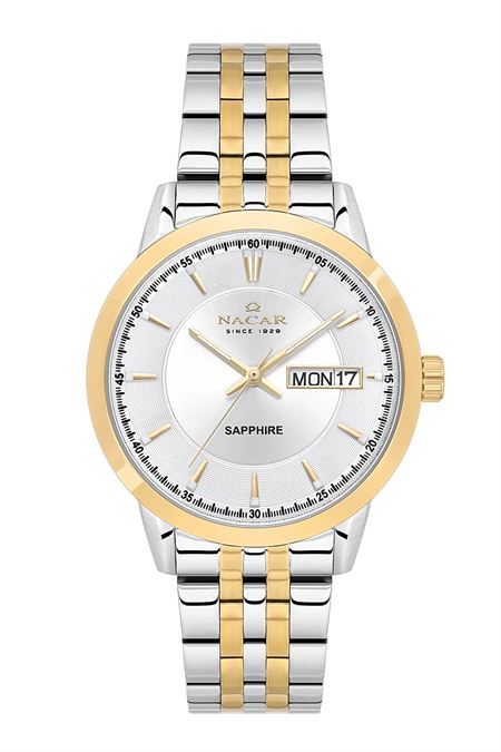 ÇELİK - SARI METAL BAND ERKEK KOL SAATİ