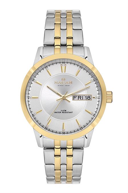 ÇELİK - SARI METAL BAND ERKEK KOL SAATİ