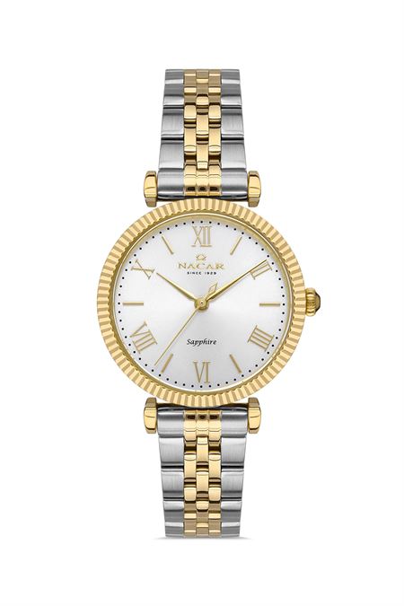 ÇELİK - SARI METAL BAND KADIN KOL SAATİ