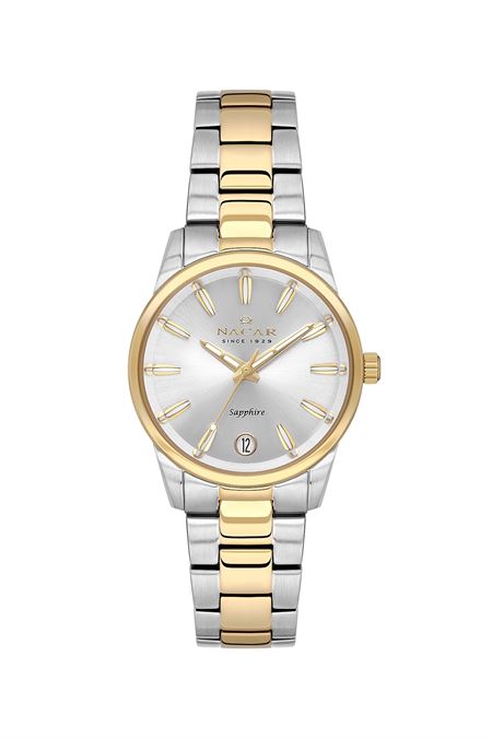 ÇELİK - SARI METAL BAND KADIN KOL SAATİ