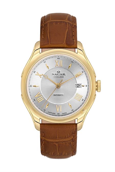 KAHVERENGİ HAKİKİ DERİ ERKEK KOL SAATİ