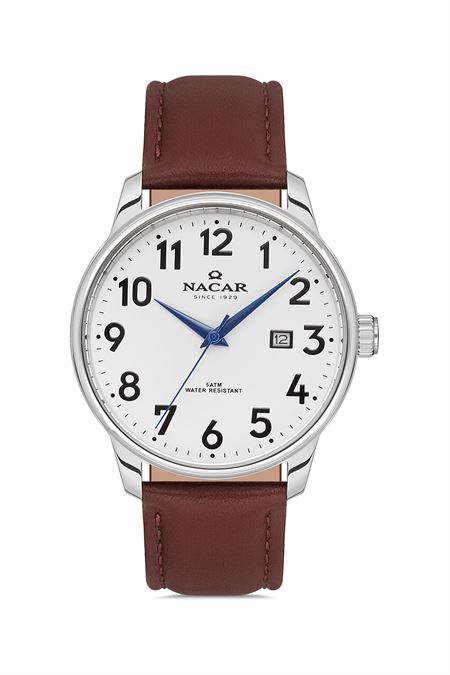 KAHVERENGİ HAKİKİ DERİ ERKEK KOL SAATİ