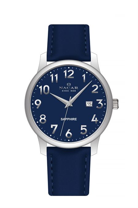 LACİVERT HAKİKİ DERİ ERKEK KOL SAATİ 