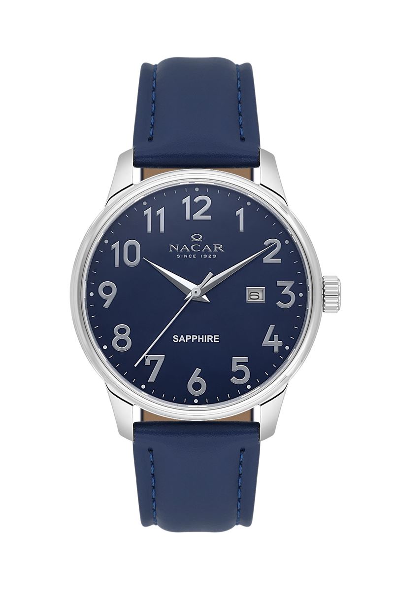 LACİVERT HAKİKİ DERİ ERKEK KOL SAATİ