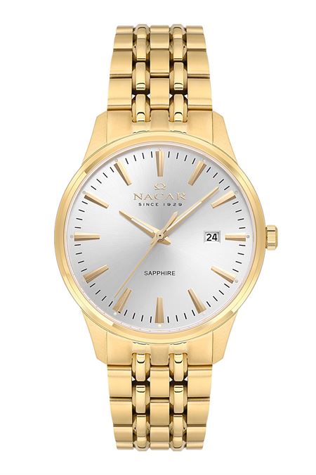 SARI METAL BAND ERKEK KOL SAATİ