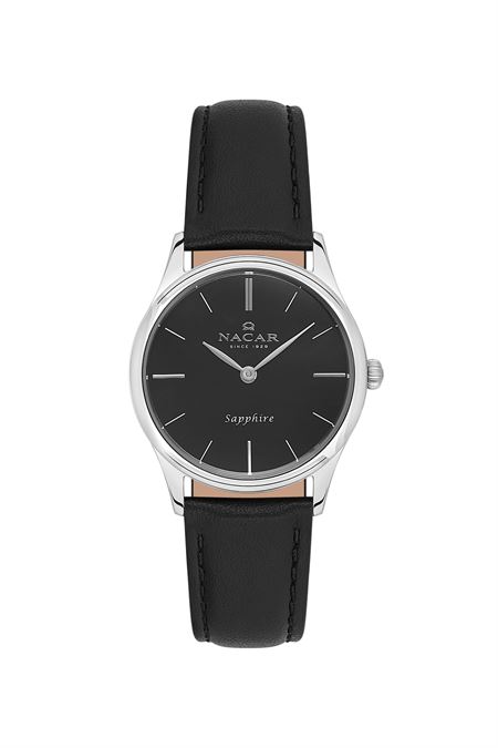 SİYAH HAKİKİ DERİ KADIN KOL SAATİ