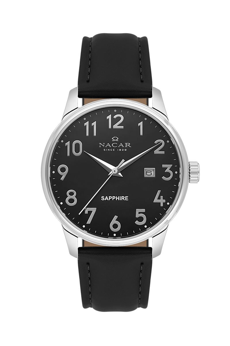 SİYAH HAKİKİ DERİ ERKEK KOL SAATİ