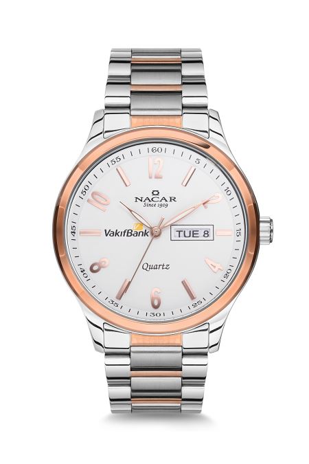 ÇELİK - SARI METAL BAND ERKEK KOL SAATİ