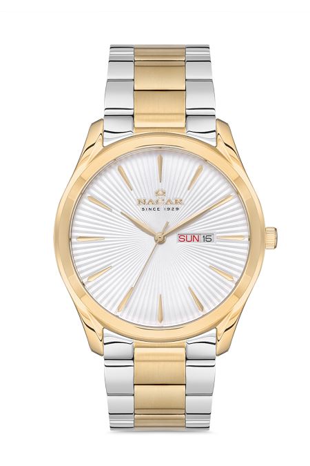 ÇELİK - SARI METAL BAND ERKEK KOL SAATİ