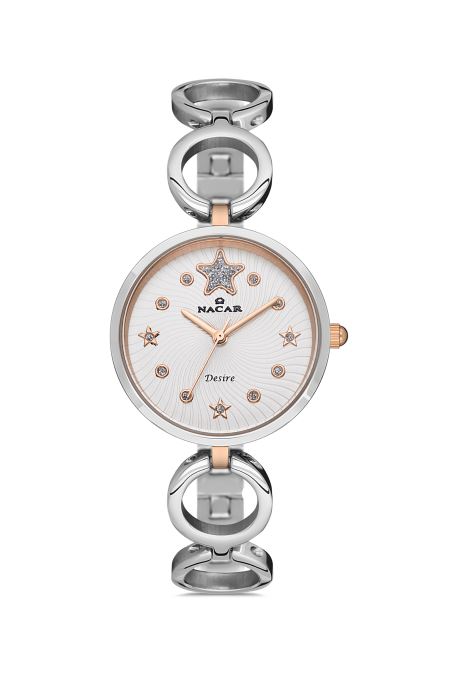 ÇELİK - SARI METAL BAND KADIN KOL SAATİ