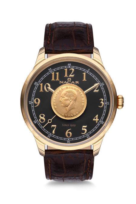 KAHVERENGİ HAKİKİ DERİ ERKEK KOL SAATİ