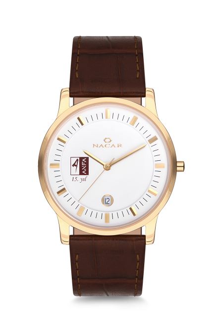 KAHVERENGİ HAKİKİ DERİ ERKEK KOL SAATİ