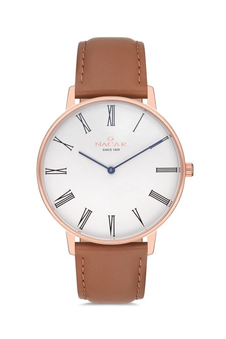 KAHVERENGİ HAKİKİ DERİ ERKEK KOL SAATİ