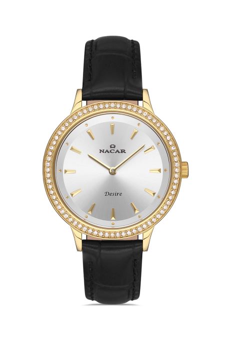 SİYAH HAKİKİ DERİ KADIN KOL SAATİ 