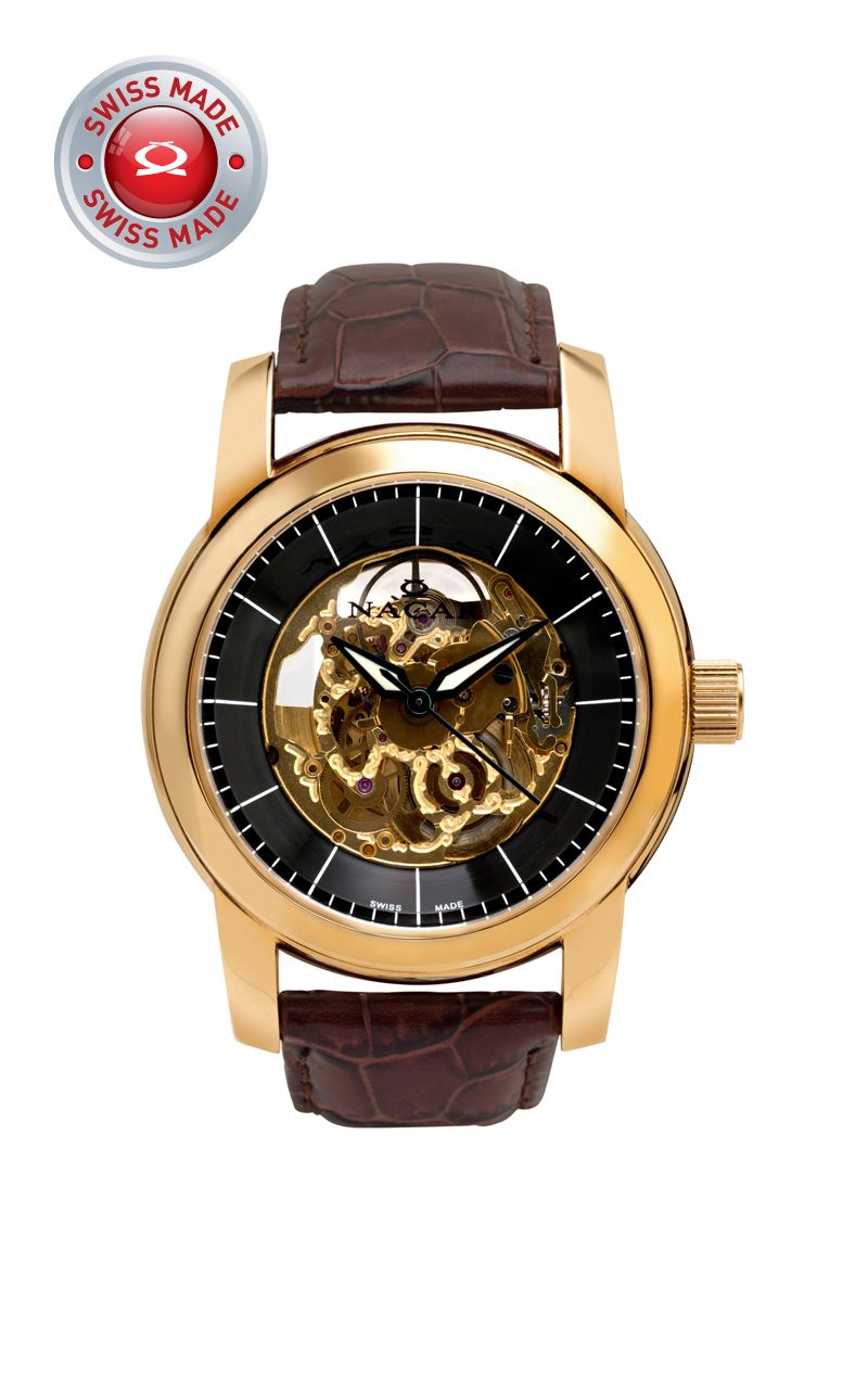 kahverengi deri erkek kol saati saat