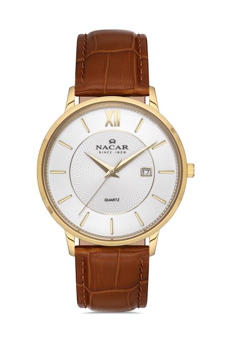 KAHVERENGİ HAKİKİ DERİ ERKEK KOL SAATİ