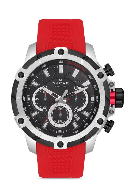 KIRMIZI SİLİKON ERKEK KOL SAATİ