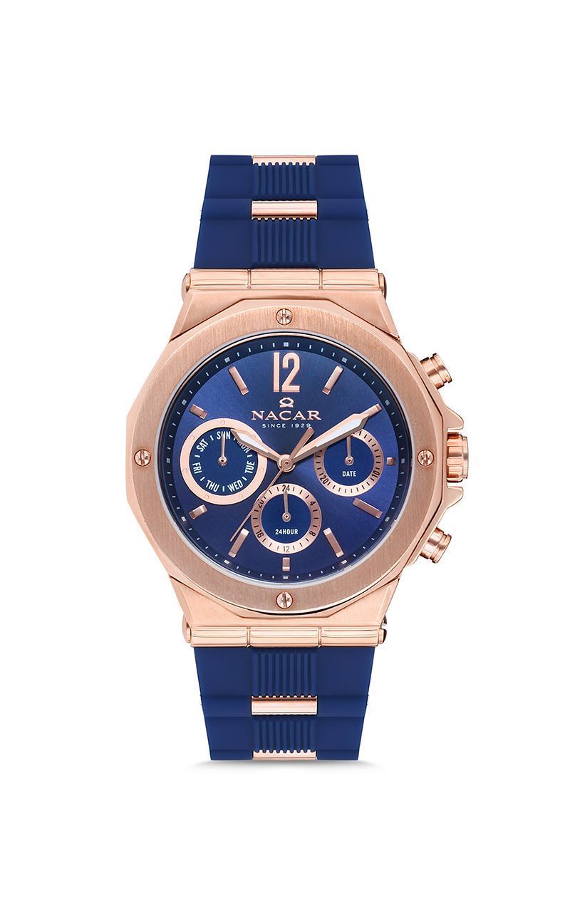 mavi silikon kadin kol saati saat