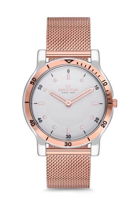 PEMBE HASIR BAND ERKEK KOL SAATİ