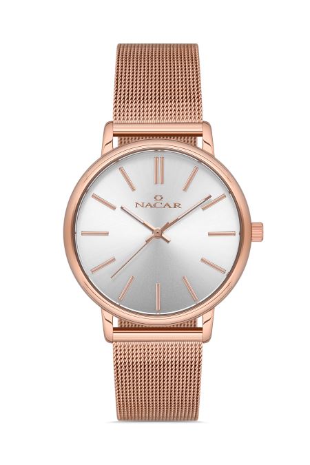 PEMBE HASIR BAND ERKEK KOL SAATİ 