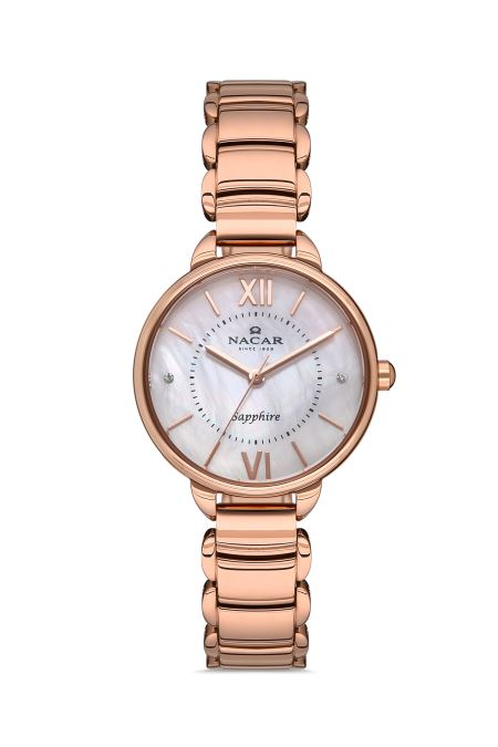 PEMBE METAL BAND KADIN KOL SAATİ