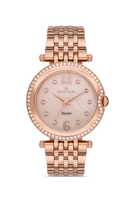 PEMBE METAL BAND KADIN KOL SAATİ