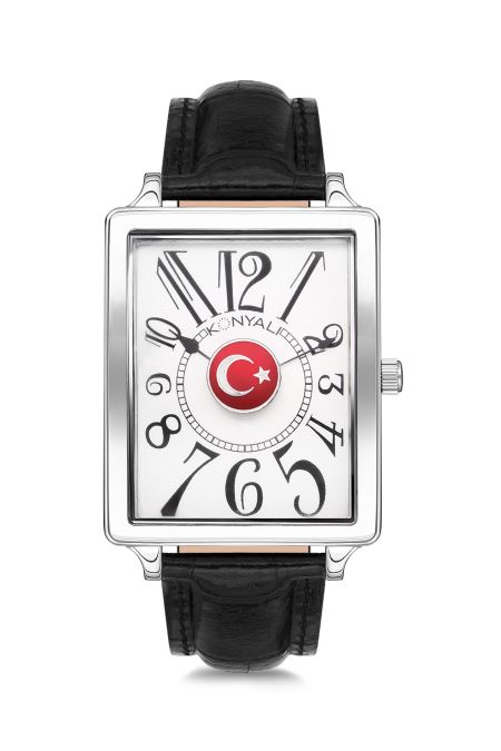 SİYAH HAKİKİ DERİ ERKEK KOL SAATİ