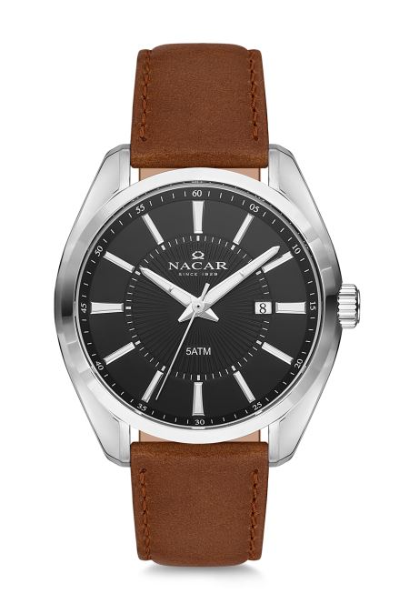 KAHVERENGİ HAKİKİ DERİ ERKEK KOL SAATİ