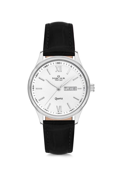 SİYAH HAKİKİ DERİ KADIN KOL SAATİ