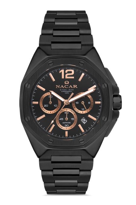 SİYAH METAL BAND ERKEK KOL SAATİ