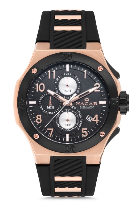 SİYAH SİLİKON ERKEK KOL SAATİ