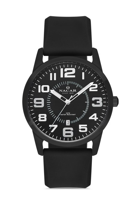 SİYAH SİLİKON ERKEK KOL SAATİ