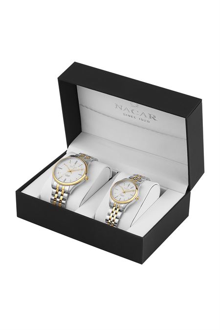 ÇELİK - SARI METAL BAND ERKEK-KADIN KOL SAATİ