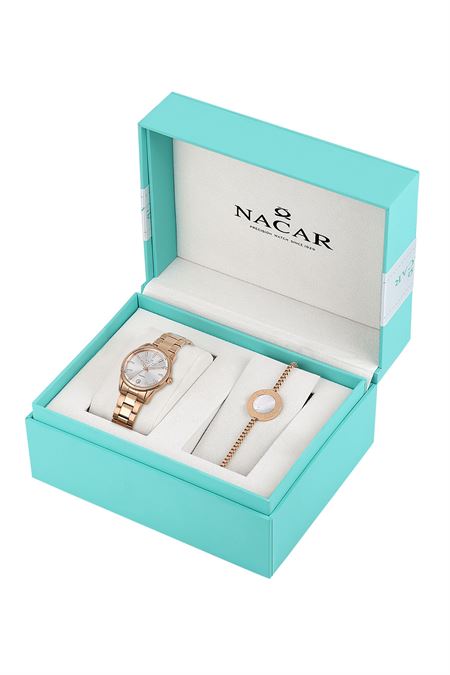 PEMBE METAL BAND KADIN KOL SAATİ 