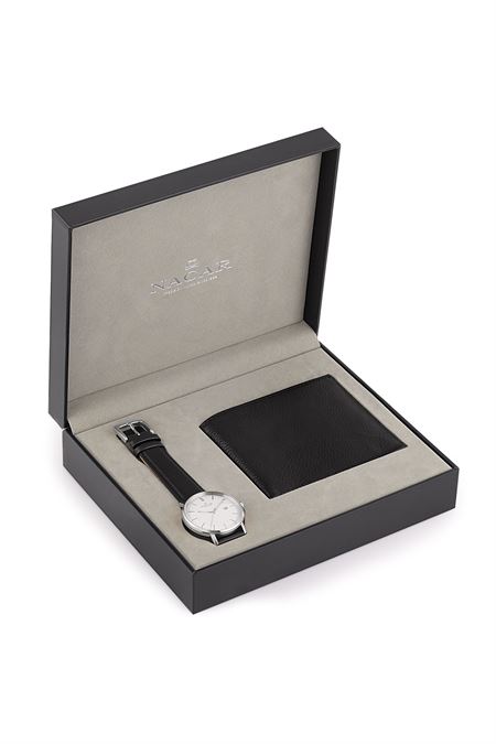 SİYAH HAKİKİ DERİ ERKEK KOL SAATİ 