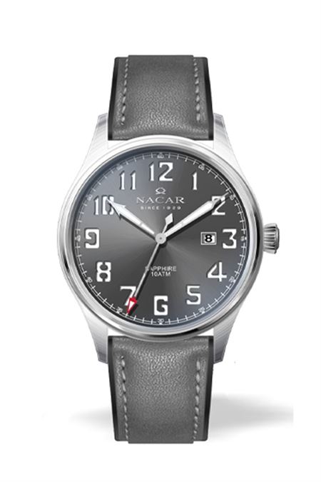 GRİ HAKİKİ DERİ ERKEK KOL SAATİ