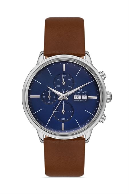 KAHVERENGİ HAKİKİ DERİ ERKEK KOL SAATİ