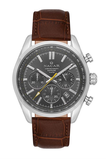 KAHVERENGİ HAKİKİ DERİ ERKEK KOL SAATİ