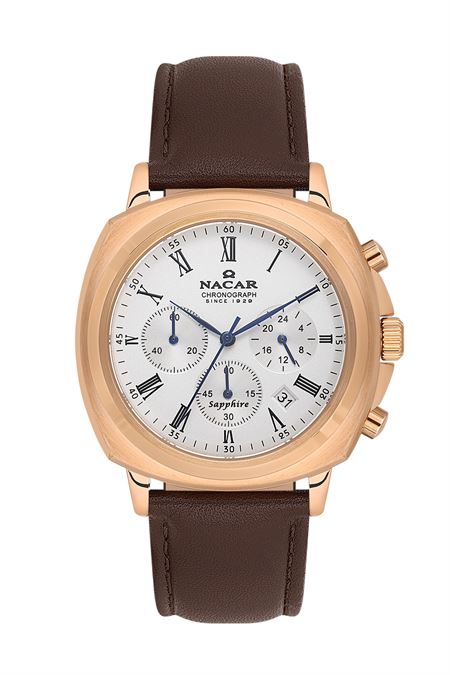 KAHVERENGİ HAKİKİ DERİ ERKEK KOL SAATİ