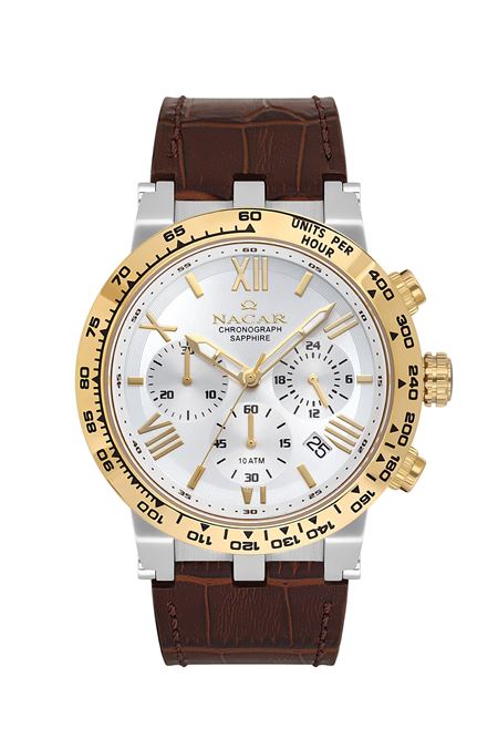 KAHVERENGİ HAKİKİ DERİ ERKEK KOL SAATİ