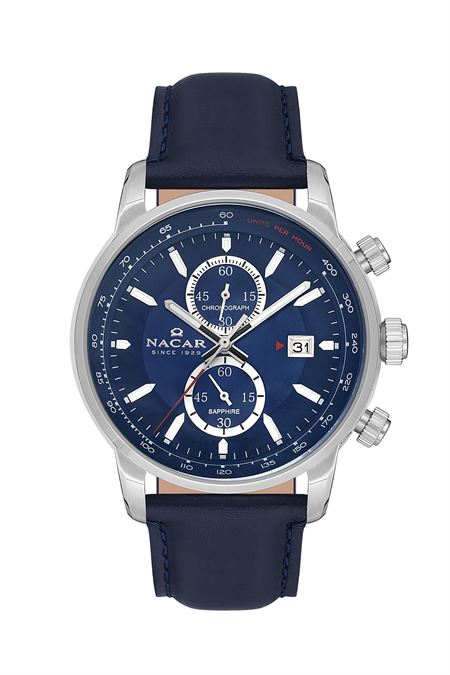 MAVİ HAKİKİ DERİ ERKEK KOL SAATİ