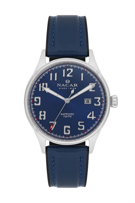 MAVİ HAKİKİ DERİ ERKEK KOL SAATİ 